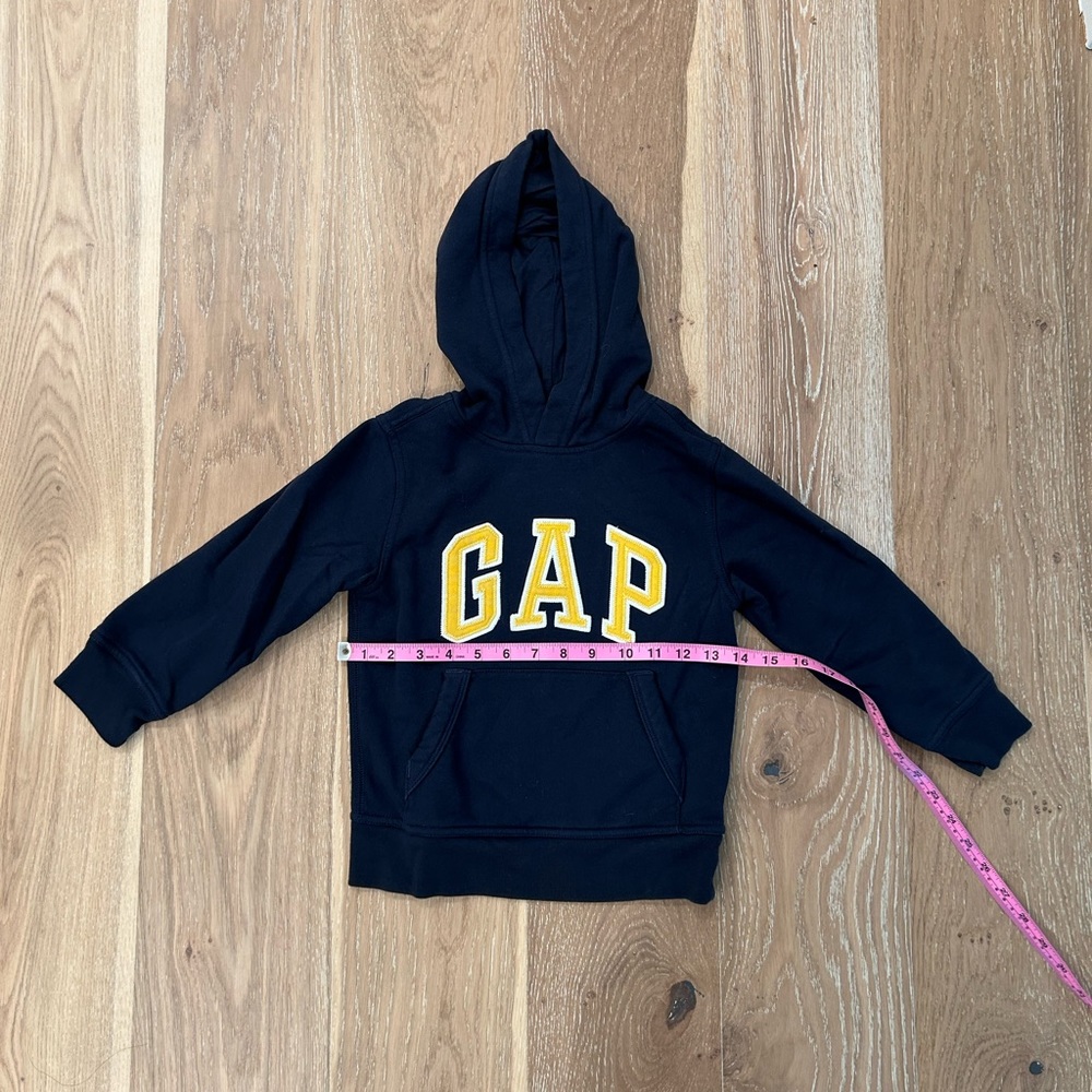 Boys Navy Gap Hoodie with Yellow Patch Print size XS - Picture 6 of 6
